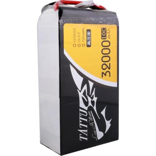 Tattu 22.8V 10C 729.6WH 32000mAh 6S1P Lipo Battery Pack with XT90S Plug
