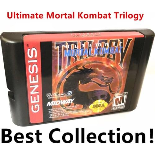 Ultimate Mortal Kombat Trilogy only For SEGA GENESIS Mega Drive 16 bit Game Cartridge NTSC Console