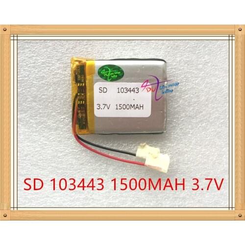 Liter energy battery GPS navigator 3.7V lithium polymer battery 103443 1500MAH game machine MP3 MP4 MP5 lithium battery