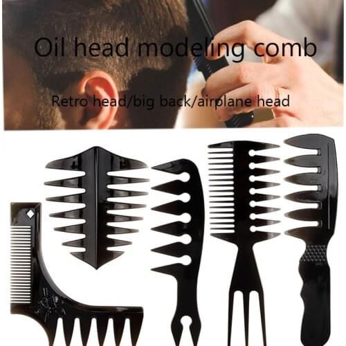 Oil Comb Retro Barbershop Wide Tooth Comb Professional Big Back Comb Hairdressing Big Tooth Comb Mens Suit Comb