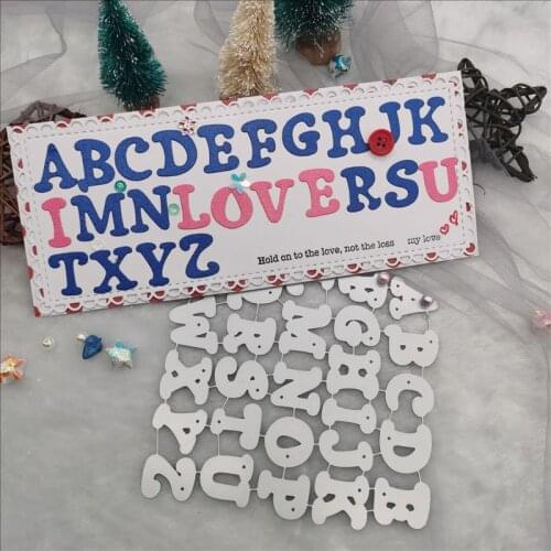 English alphabet Metal Cutting Dies Scrapbooking Bag Die Cuts Envelope Craft Dies Card Making DIY Embossing New 2020