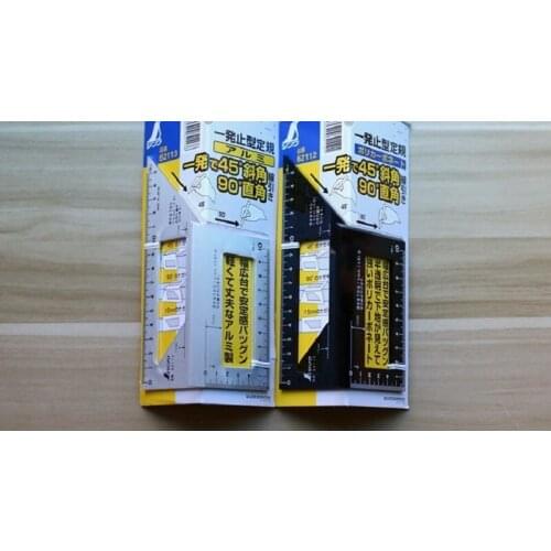 New 1PCcs Japanese Goniometer Multifunctional Square 45 Degrees 90 Degrees Gauge Ruler Woodworking Tool