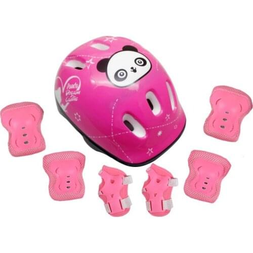 New Child Skateboard kneelet 7 stks/set Schaatsen Skateboard Schaatsen Roller Knie Protector Voor Kids Helmet