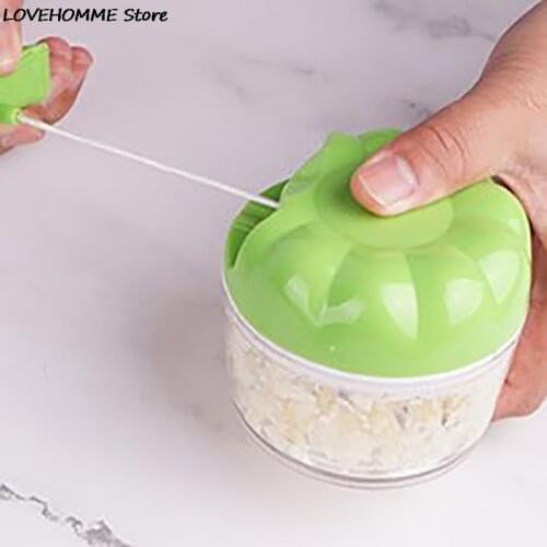 Garlic Press Ginger Grinding Vegetable Cutter 170ml Vegetable Chopper Onion Garlic Grinder Mincer Stainless Steel Kitchen Tools