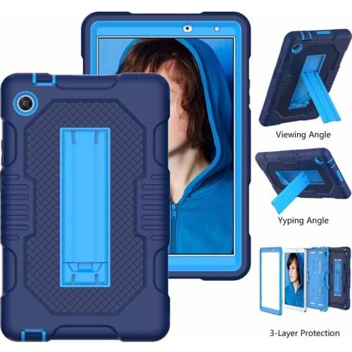 Shockproof Armor Stand case For Huawei MatePad T8 T 8 Kobe2-L03 KOBe2-L09 2020 8.0 Heavy Duty Protective Tablet Cover + FilmPen