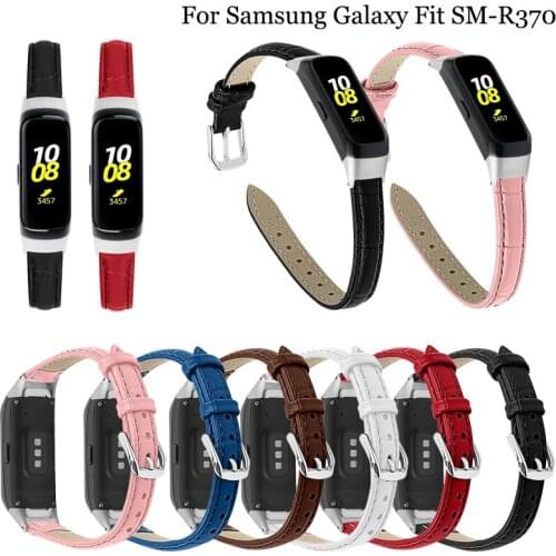 High quality leather Sport Watch Band Strap Wrist Band Strap For Samsung Galaxy Fit SM-R370 Smart Watch Strap Accessories