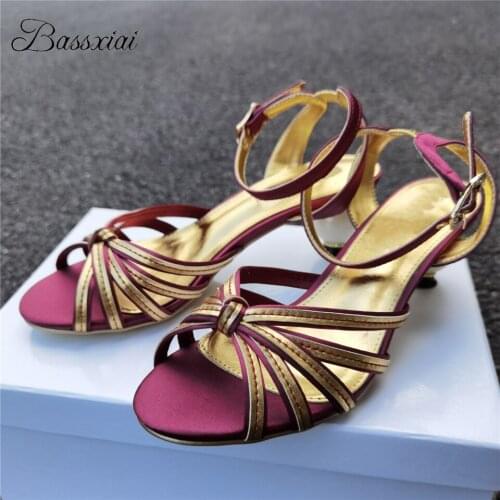 Spherical Pearl Heel Ankle Strap Sandals Women Luxury Satin Mixed Narrow Band Bowtie Sexy Open Toe Summer Sandalias Mujer