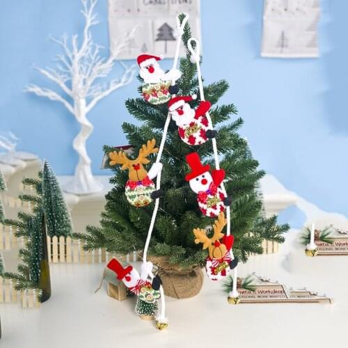 Santa Claus Snowman Christmas Tree Hanging Ornament Closet Door Window Decoration