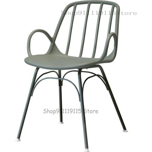 Nordic Tieyi Net Red Dining Chair Household Modern Simple Armchair Creative Coffee Hollow Plastic Chair