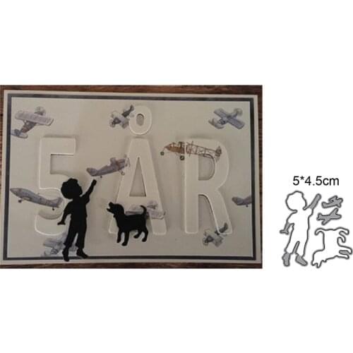 Dog Boy plane Spring Metal Cutting Dies Stencil Scrapbooking Photo Album Card Paper Embossing Craft DIY Dies Cut