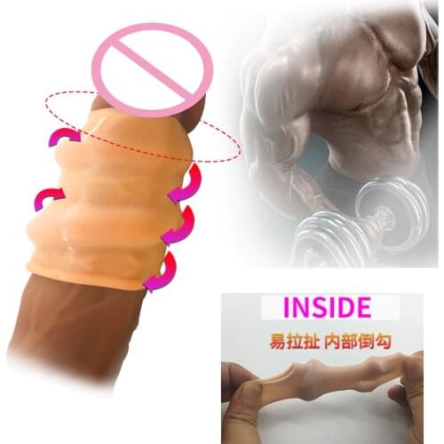 Penis Foreskin Resistance Ring Complex Corrector Day & Night Reusable Penis Sleeve Condom Cock Delay Ring Sex Toys for Men Cock