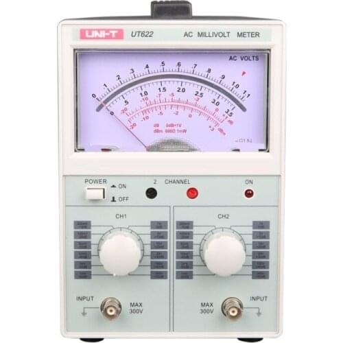 UNI-T UT622 Dual Channel AC Digital Voltmeter / Millivolt Meter AC Millivoltmeter UT-622