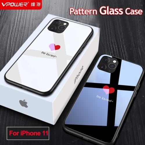 For 2019 iphone 11 iphone 11 pro max case Tempered Glass Phone protection cute smile phone cases for iphone 11 pro glass cover