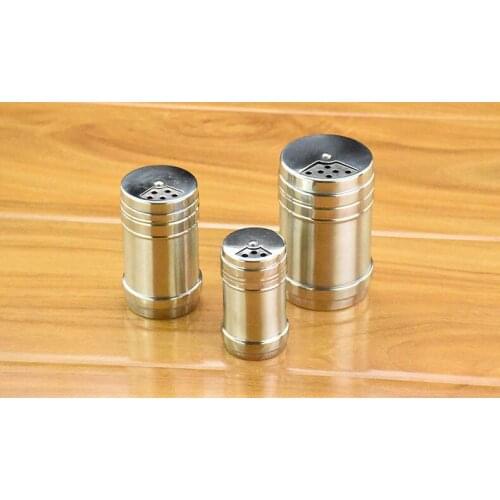 1PC Multifunction kitchen Spice Jar Seasoning Condiment Jar bottle Stainless Steel Seal Pepper Shaker bottle Cooking OK 0387