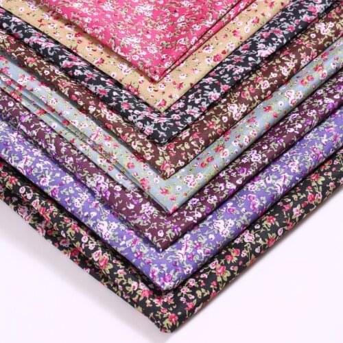 100*150cm Polyester Floral Poplin Fabric By Meter DIY Handmade Sewing Patchwork Material Tablecloths Curtain Home Decoration