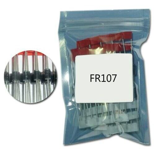 100pcs FR107 DO-41 rectifier diode schottky kit fr107 do-41 fast diode recovery 1A 1000v high voltage diode tvs schottky diodes