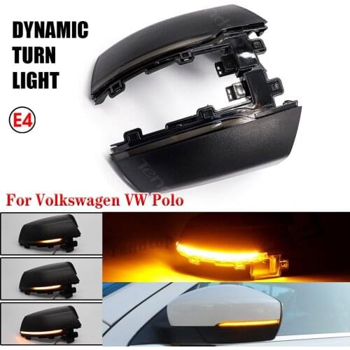 2Pcs/Lot For Volkswagen VW Polo MK5 6R 6C Series Dynamic Turn Signal Light LED Rear View Mirror Sequential Indicator Blinker