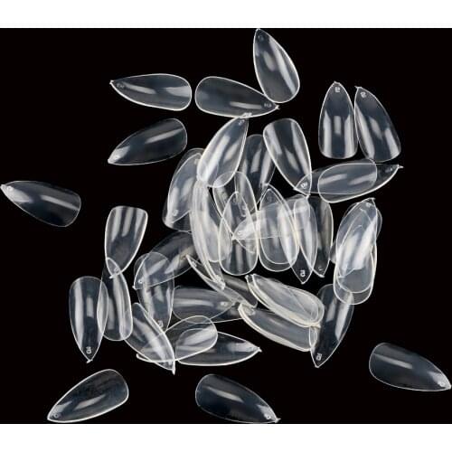 500pcs+100pcs Transparent Stiletto Short Full Cover False Nails Art Tips Design Fake Nail Essential Makeup Tools Unha Brand New