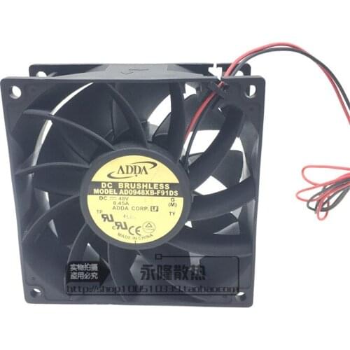 ADDA AD0948XB-F91DS DC 48V 0.45A 92x92x38mm 2-wire Server Cooling Fan