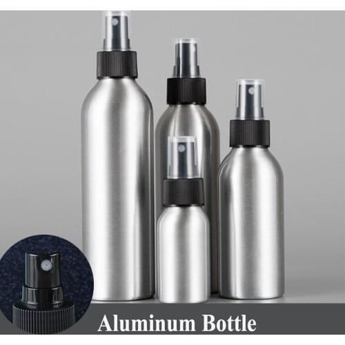 30/50/100ML Aluminum Spray Bottle Refillable Perfume Portable Empty Cosmetic Container Travel Cosmetic Sprayer Atomizer Silver