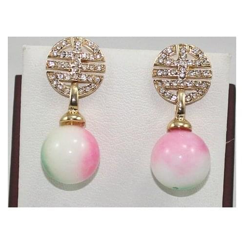 Free Shipping Classic colourful jade Drop Earring