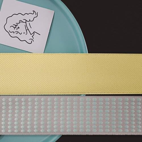 10Yards 38MM Double Sided Stripe Dot Thickening Soft Cotton Ribbon Accessories Satin DIY Craft Gift Flower Package Clothes