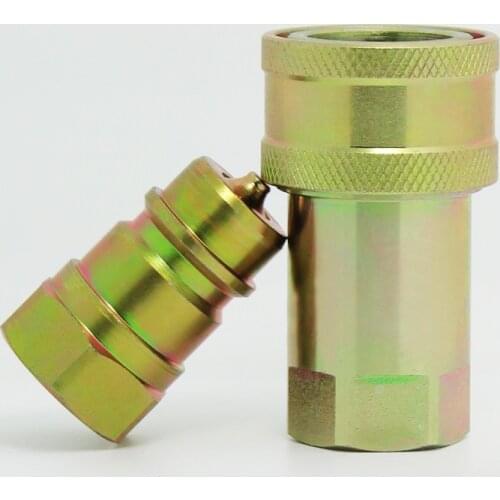 1/4 3/8 1/2 3/4 1 BSP close type hydraulic quick coupling quick couple High pressure tubing quick connector