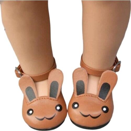 Quality Cute doll shoes Pu Leather mini shoes for 18 inch girls doll and born baby dolls princess shoes acessory