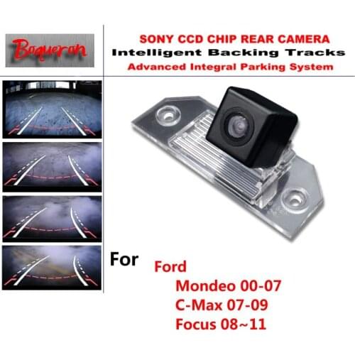 For Ford Mondeo 00-07 C-Max 07-09 Focus 08~11 CCD Car Backup Parking Camera Intelligent Tracks Dynamic Guidance Rear View Camera