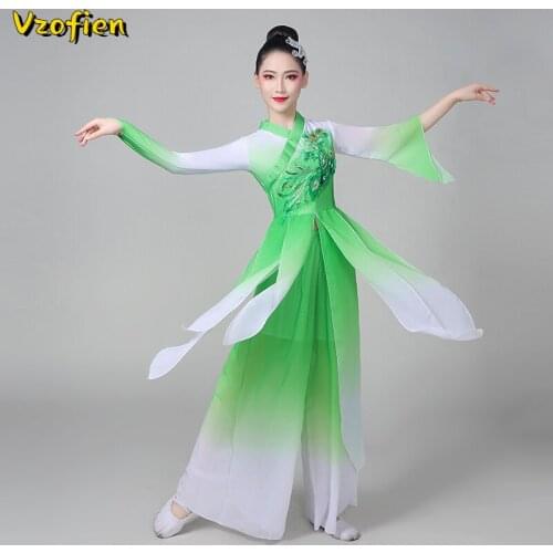 Classical National Yangko Costumes for Women Ancient Chinese Folk Dance Traditional Fan Dance Outfit Yangko Performance Clothing