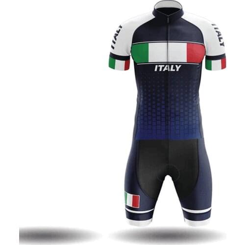 ITALY short sleeve cycling skinsuit 20D bike wear conjunto ciclismo hombre verano breathable bicycle jumpsuit triathlon suit