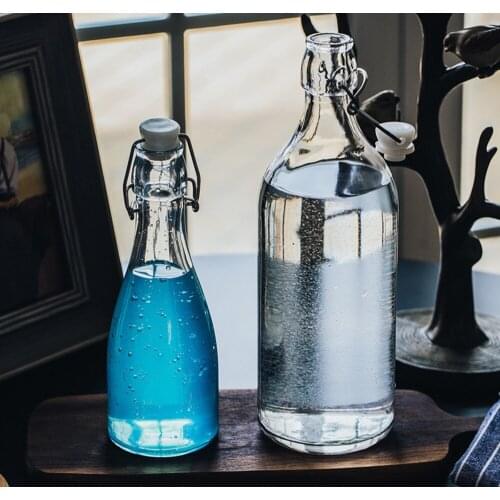 Creative Fashion Glass Bottle Fresh Keep Seal Wine Bottle Olive Oil Bottle Red Wine Bottle Home Craft Decoration