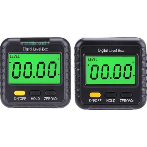 360 Degree Magnetic Digital Inclinometer Level Box Gauge Angle Meter Finder Protractor Base Small Electronic Protractor