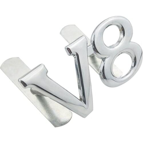 Metal 3D V8 Engine Displacement Car Badge V8 Emblem Logo Sticker V8 Auto Car Decal Badge Styling V8 Auto Car Decal Badge