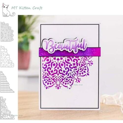 MT Craft Lace Flower Grid Frame Metal Cutting Dies Stencils DIY Scrapbooking Photo Album Decorative Embossing Paper Card Crafts