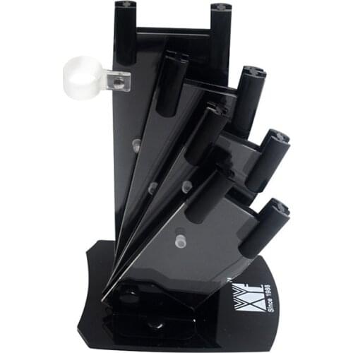 5-Pieces Set Knife Stand Used for 3" 4" 5" 6" Ceramic Knife + One Peeler High Grade Acrylic Knife Holder Black Knife Block