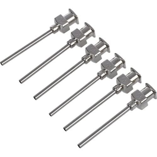Stainless Steel Luer Lock Dispensing Needle Tip, 15 Gauge, 1.02Mm ID X 1.86Mm OD, 1" Length (Pack Of 6)