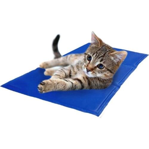 A Summer Pet Cooling Mat Cat Dog Ice Mat Breathable Waterproof Pet Bed Pad Puppy Gel Sleeping Blanket Dogs Cool Cushion