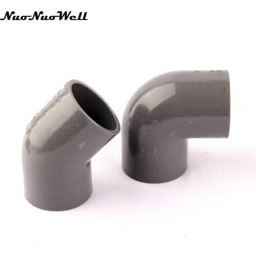 1pcs NuoNuoWell PVC 40mm Hose 90&45 Degree Equal Elbow Connector Garden Irrigation Watering System Water Tank Pipe/Tube Parts
