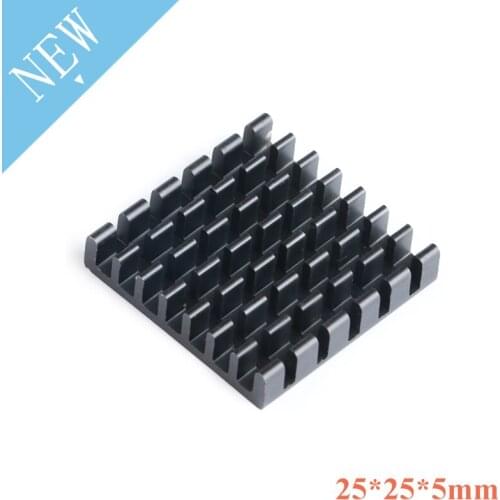 Heatsink 25X25X5mm Radiator Cooler Radiator Aluminum 25*25*5mm Heat Sink Metal Slotting For Cooling CPU LED Chip 25mmX25mmX5mm