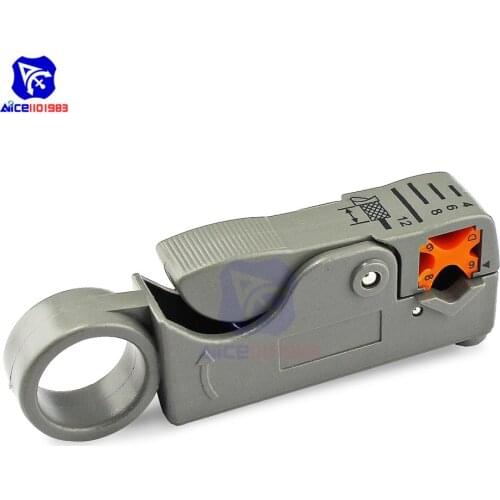 Rotary Coaxial Cable Stripper for RG-58 RG-59 RG-6 RG-8X Mini-8 and LMR-240 Coax Wires Stripper