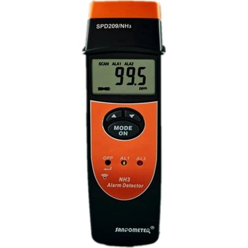 Handheld Digital LCD Ammonia NH3 Gas Detector 0-100PPM Sound Light Alarm Precise 0.1PPM Ammonia Leak Monitor Backlight Display