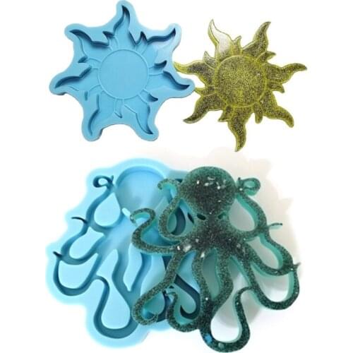 Crystal Epoxy Resin Mold Coaster Casting Silicone Mould DIY Crafts Cup Mat Tool