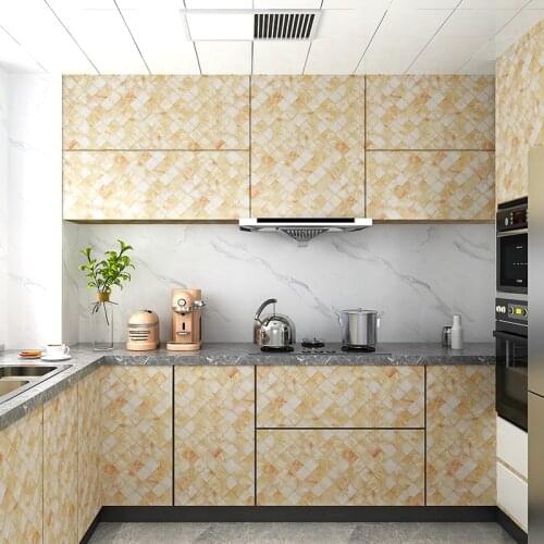 PVC Self Adhesive Marble Sticker Waterproof Decorative For Kitchen Cabinet Table Furniture Decor PVC Sticker