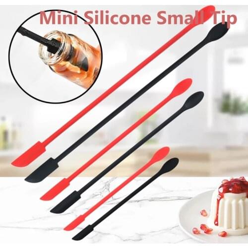 Mini Silicone Small Tip Jam Spatula Cream Spoon Mixing Butter Stick Kitchen Pastry Cake Decoration Tools Baking Accessories