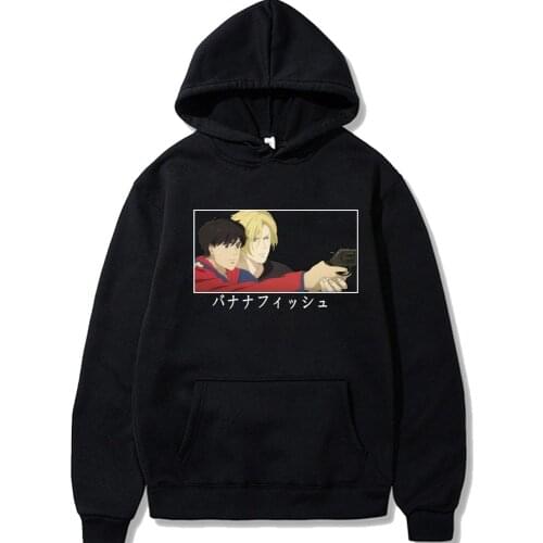 Mens Hoodie Anime Banana Fish Hoodies Men Women Funny Manga Streetwear Pullover Hoodie Sweatshirt