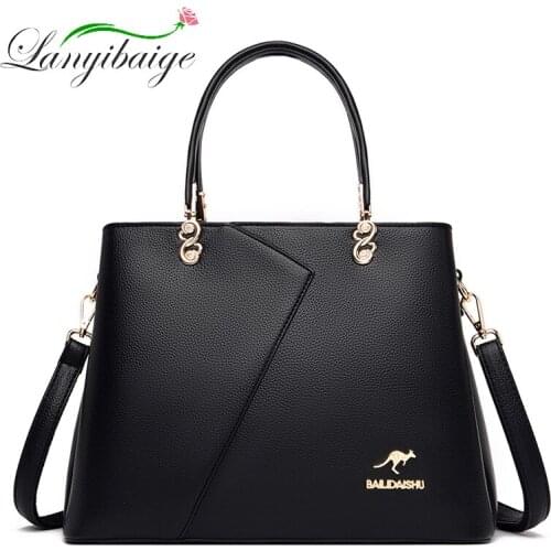 Womens PU Leather Large Capacity Shoulder Bag Fashion Stitching Designer Brand Diagonal Bag Female Bag Sac A Main Wallet 2021