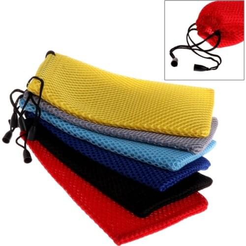 1-2 Pcs Portable Mesh Plaid Sunglasses Eyeglasses Cloth Storage Bag Glasses Pouch Case