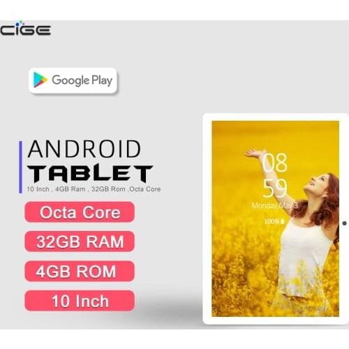 10 Inch Tablet 1280x800 Android 9.0 Octa Core 4GB RAM 32GB ROM Tablets PC 4G Lte Phone Network Dual Wifi 2.4G 5G Type-C 10.1