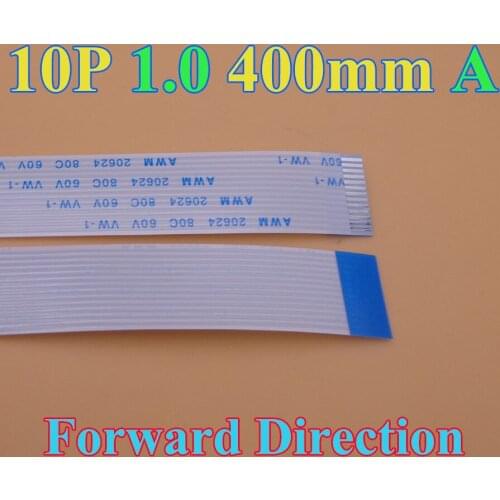 2-100pcs 10 pin Flat Switch Ribbon Flex Cable Power Button 10pin 1.0mm 40cm 400MM forward direction 10P Ribbon Flex Cable